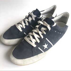 KENNEL UND SCHMENGER BLUE LEATHER SUEDE SNEAKERS